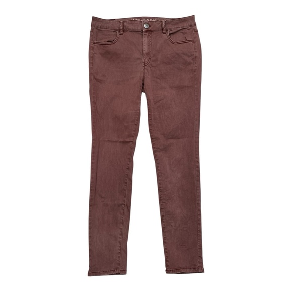 American Eagle Outfitters Pants - American Eagle Outfitters Super Stretch Faded Red Pants 10